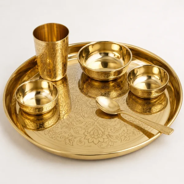 Brass Indian Dinner Set/BhojanThali