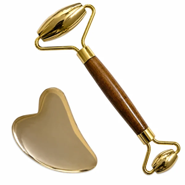 Bronze Gua Sha and Face Roller Set