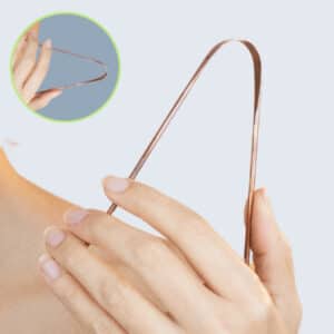 copper tongue cleaner used for daily tongue cleaning oral hygiene