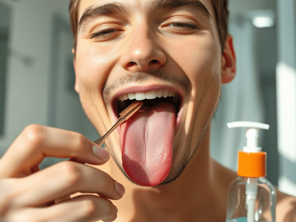 clean your teeth and tongue