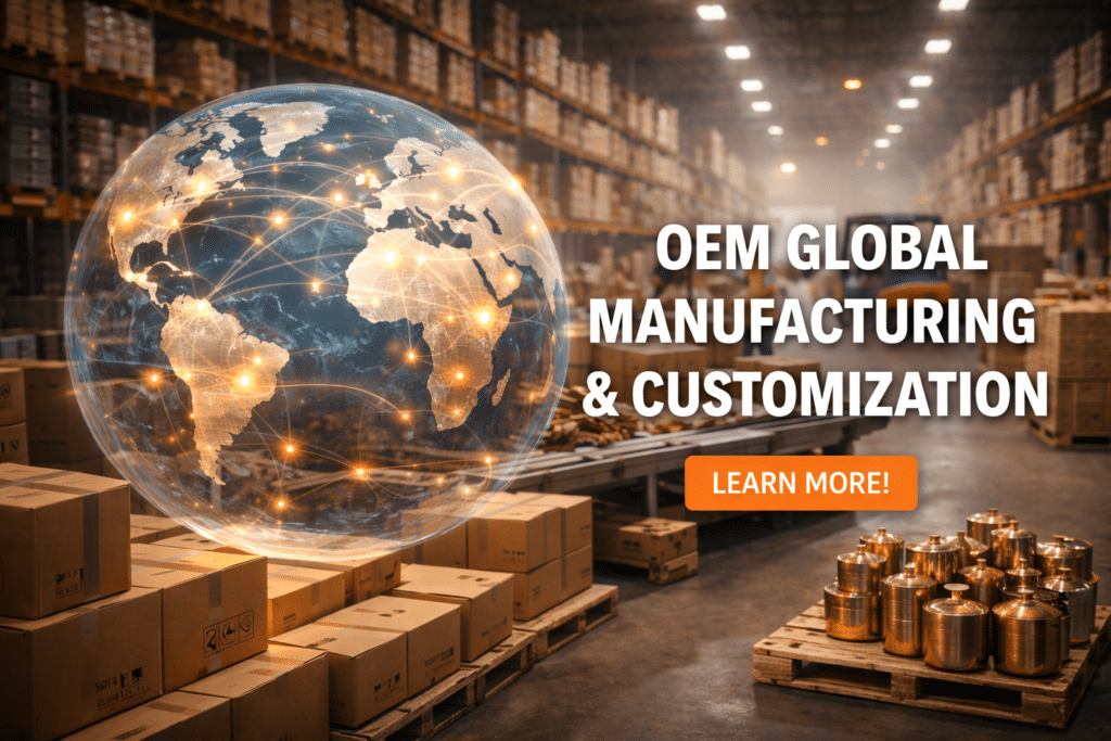OEM copper and brass manufacturing facility showcasing global export and customized production