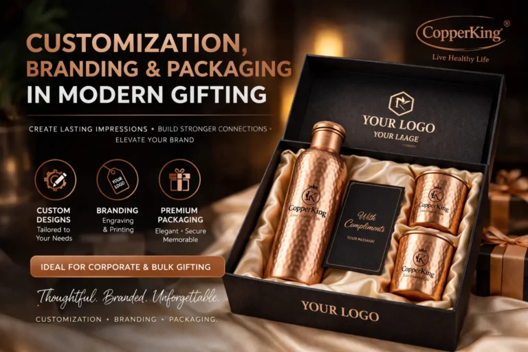 custom copper gift with branding and premium packaging