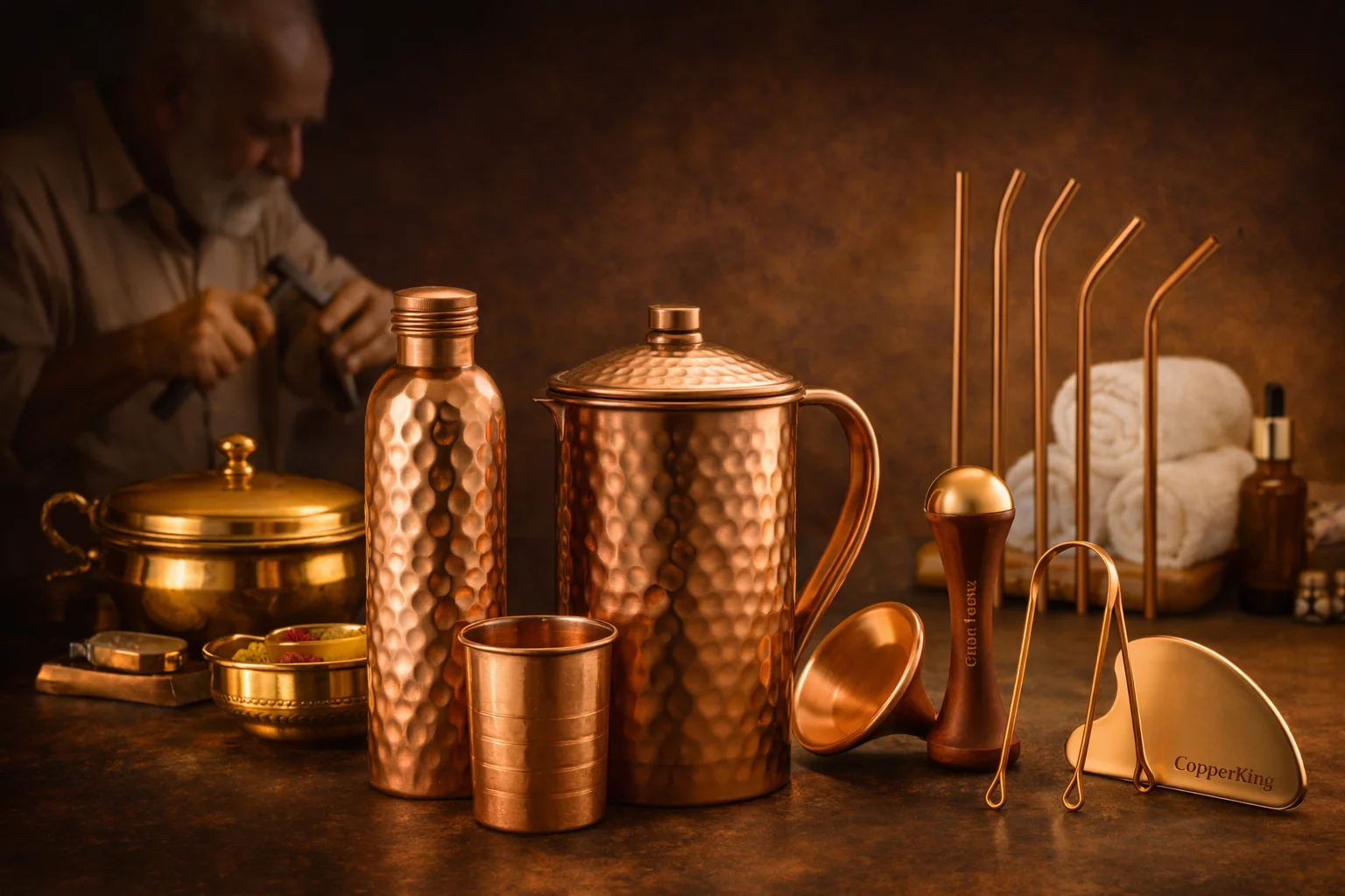 Premium handcrafted copper brass bronze products manufacturer India