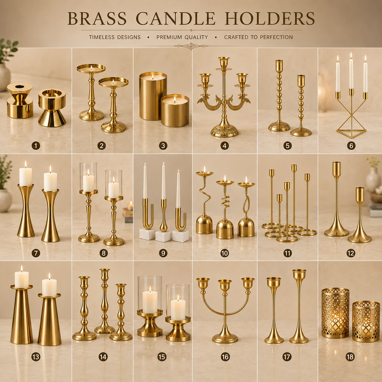 brass candle holders design collection india